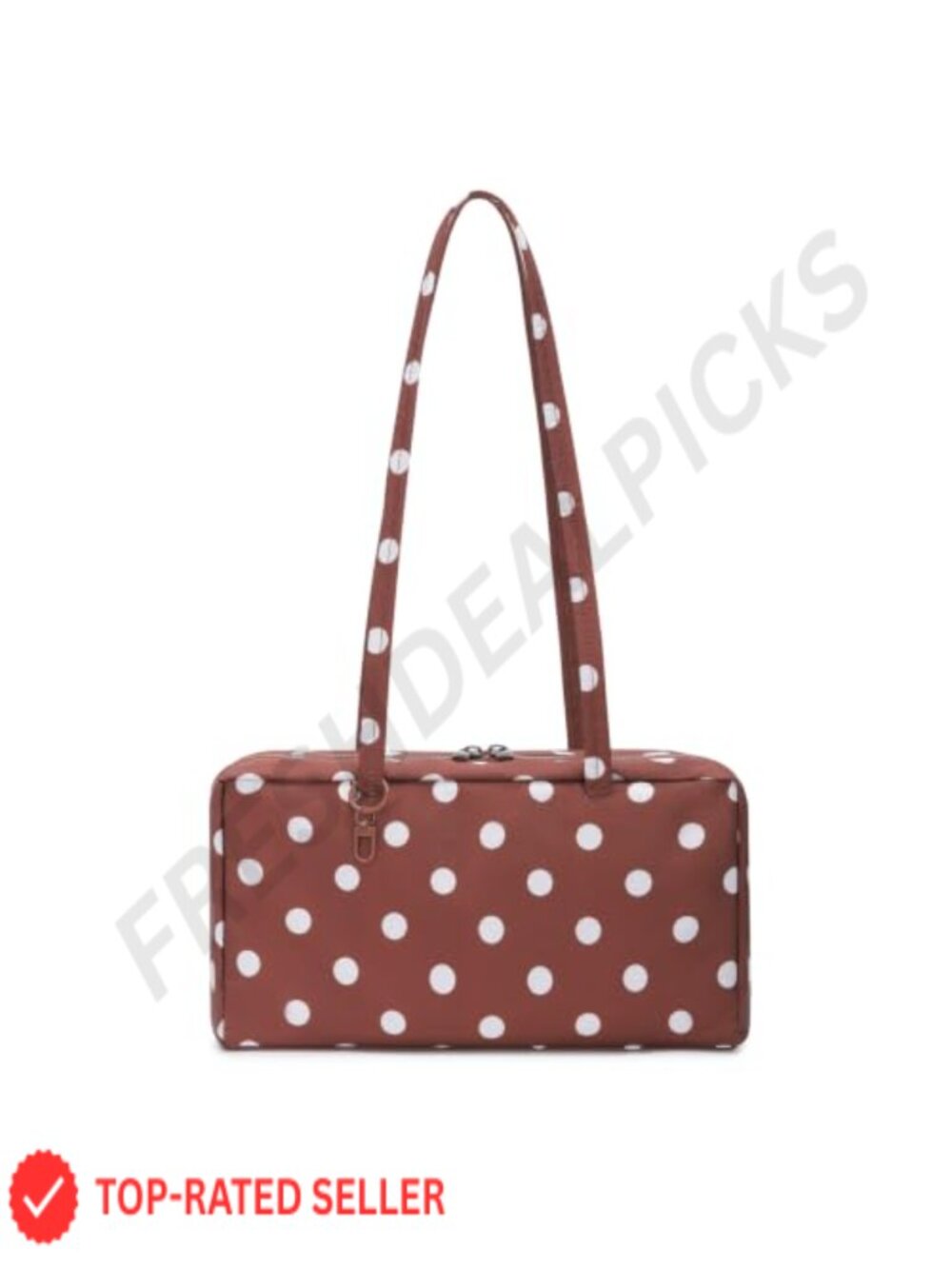 Nylon Polka Dot Shoulder Bag, Bowling Tote, Cute Retro Handbag, Waterproof